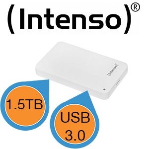 iBood - Intenso Memory Case 2,5” HDD with USB 3.0, 1,5TB white iBood - Intenso Memory Case 2,5” HDD with USB 3.0, 1,5TB white