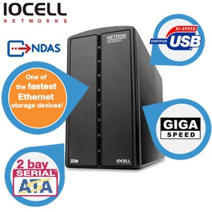 iBood - IOCELL NETDISK DUO NDAS: Een van de snelste Ethernet-opslagapparaten iBood - IOCELL NETDISK DUO NDAS: Een van de snelste Ethernet-opslagapparaten
