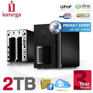 iBood - Iomega StorCenter-ix2 2-bay Network Storage met 2TB en Gigabit Ethernet iBood - Iomega StorCenter-ix2 2-bay Network Storage met 2TB en Gigabit Ethernet