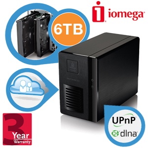 iBood - Iomega StorCenter-ix2 Network Storage met totaal 6TB, 1.6 GHz processor en Gigabit Ethernet