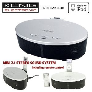 iBood - IPD-SPEAKER40 König speaker met origineel ipod® dock iBood - IPD-SPEAKER40 König speaker met origineel ipod® dock