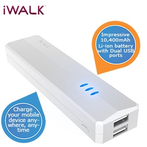 iBood - iWalk Duo oplaadbare Back up Batterij – laad overal en altijd je smartphone of tablet op!