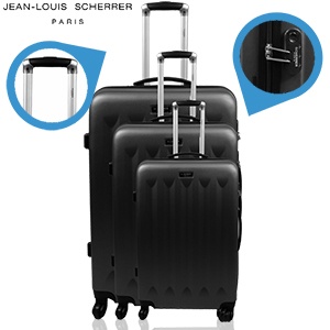 iBood - Jean Louis Scherrer 3-delige ABS trolleyset met 4 wielen, nu nog steviger en lichter - Zwart iBood - Jean Louis Scherrer 3-delige ABS trolleyset met 4 wielen, nu nog steviger en lichter - Zwart