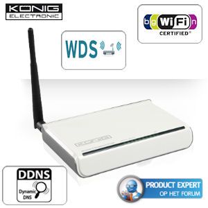 iBood - König Draadloze N Router, Access Point, Bridge en Vier-poorts Switch