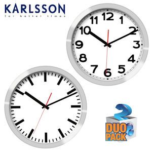 iBood - Karlsson Duopack Design Wandklokken iBood - Karlsson Duopack Design Wandklokken