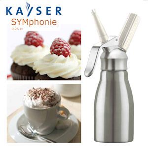 iBood - Kayser RVS Slagroomspuit Symphonie Inhoud: 0,25ltr