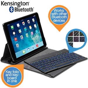 iBood - Kensington KeyFolio Exact™ Plus - key folio en Bluetooth QWERTY toetsenbord in een voor iPad Air iBood - Kensington KeyFolio Exact™ Plus - key folio en Bluetooth QWERTY toetsenbord in een voor iPad Air
