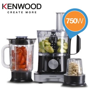iBood - Kenwood MultiPro compacte keukenmachine met Gloss black metal body