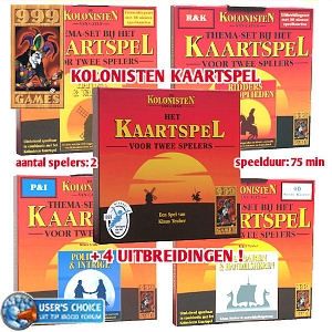 iBood - Kolonisten Kaartspel plus 4 uitbreidingen (Ridders & Kooplieden, Barbaren & Handelsheren, Politiek & Intrige, Handel & Wandel) iBood - Kolonisten Kaartspel plus 4 uitbreidingen (Ridders & Kooplieden, Barbaren & Handelsheren, Politiek & Intrige, Handel & Wandel)