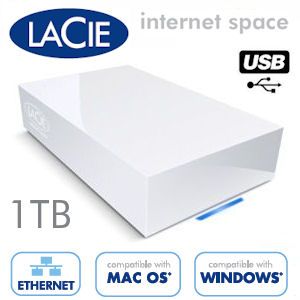 iBood - LaCie Internet Space 1TB Netwerk Externe harde schijf iBood - LaCie Internet Space 1TB Netwerk Externe harde schijf
