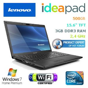 iBood - Lenovo Ideapad G560 met 2.4 Ghz Intel Core i3 processor, 3 GB DDR3 RAM en 15,6” Led Glare scherm