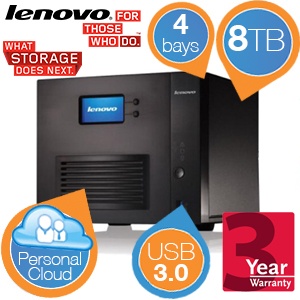 iBood - Lenovo IX4-300d NAS server met 4x2TB Factory Preinstalled