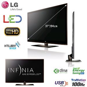 iBood - LG Infinia 37” 100Hz Full HD LED Televisie met 4x HDMI, Ethernet, Bluetooth en 2.4ms reactietijd iBood - LG Infinia 37” 100Hz Full HD LED Televisie met 4x HDMI, Ethernet, Bluetooth en 2.4ms reactietijd