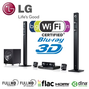 iBood - LG Wireless Multimedia 5.1 3D Blu-Ray home cinema systeem iBood - LG Wireless Multimedia 5.1 3D Blu-Ray home cinema systeem
