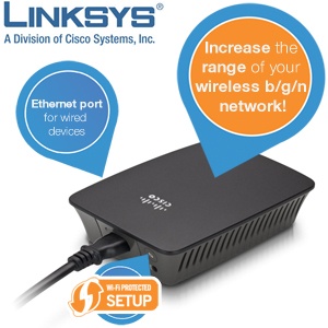 iBood - Linksys RE1000 Wireless-N Range Extender (Refurbished)