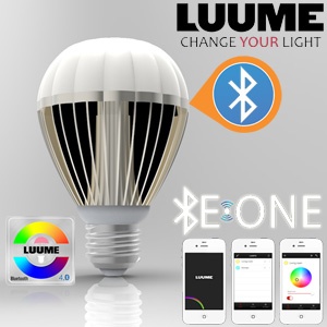 iBood - LUUME Be-ONE lamp met E27 fitting, 16 miljoen kleuren en Bluetooth iBood - LUUME Be-ONE lamp met E27 fitting, 16 miljoen kleuren en Bluetooth