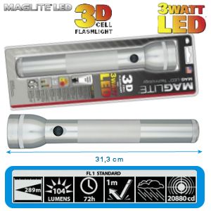 iBood - Maglite 3D-cell LED Zilver iBood - Maglite 3D-cell LED Zilver