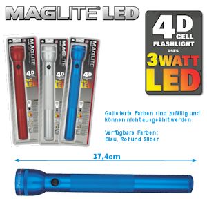 iBood - Maglite 4D Cell LED, Rood, Grijs of Blauw iBood - Maglite 4D Cell LED, Rood, Grijs of Blauw