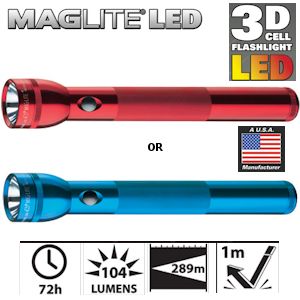 iBood - Maglite D-Cell LED HP Rood of Blauw iBood - Maglite D-Cell LED HP Rood of Blauw