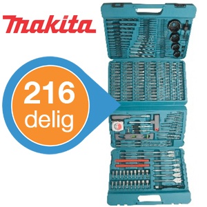 iBood - Makita 216 delige bit en borenset