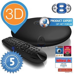 iBood - Mede8er Full-3D Mediaspeler met plaats voor een 3,5 inch interne harde schijf