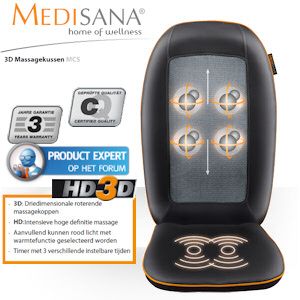 iBood - Medisana HD 3D Massagekussen MCS met Roodlicht en Afstandsbediening iBood - Medisana HD 3D Massagekussen MCS met Roodlicht en Afstandsbediening