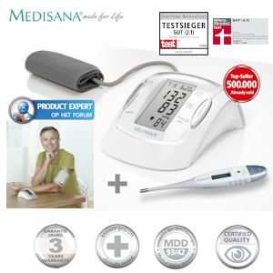 iBood - Medisana MTP Bovenarm Bloeddrukmeter met gratis Digitale Koortsthermometer iBood - Medisana MTP Bovenarm Bloeddrukmeter met gratis Digitale Koortsthermometer