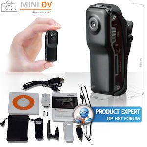 iBood - Mini DV superkleine high resolution DV camera met 720 x 480 en uitgebreide accessoires