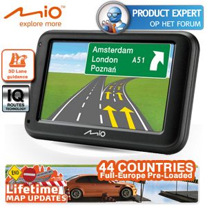 iBood - Mio 4.3 inch breedbeeld navigatie met Lifetime Map Updates, IQ Routes en 44 landen