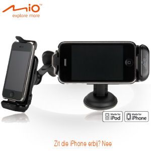 iBood - Mio GPS Car Kit voor iPhone® en iPod touch® De eerste car kit die werkt met iPhone 4 iBood - Mio GPS Car Kit voor iPhone® en iPod touch® De eerste car kit die werkt met iPhone 4