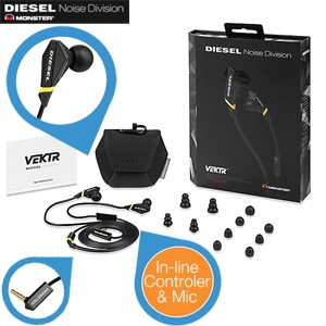 iBood - Monster Diesel VEKTR Ultra Performance In-Ear Headphones with ControlTalk iBood - Monster Diesel VEKTR Ultra Performance In-Ear Headphones with ControlTalk