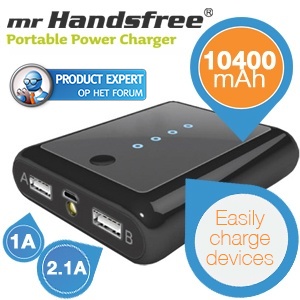 iBood - mr Handsfree universele draagbare PowerCharger 10400 mAh