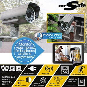 iBood - MrSafe HD Outdoor IP camera – bewaak je eigendom met je PC of mobiele apparaat! iBood - MrSafe HD Outdoor IP camera – bewaak je eigendom met je PC of mobiele apparaat!