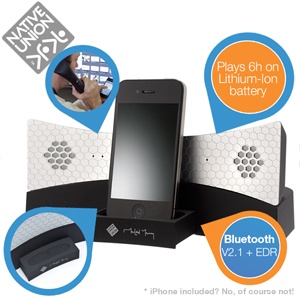 iBood - Native Union (Moshi Moshi) MM04i wireless bluetooth luidspreker/handset iBood - Native Union (Moshi Moshi) MM04i wireless bluetooth luidspreker/handset