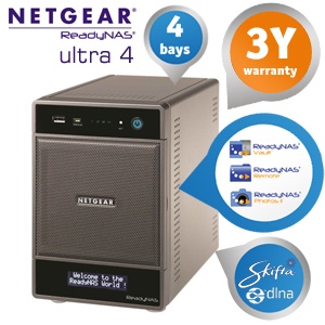 iBood - NETGEAR RNDU4000 ReadyNAS Ultra 4, 4-bay Network Attached Storage zonder schijven iBood - NETGEAR RNDU4000 ReadyNAS Ultra 4, 4-bay Network Attached Storage zonder schijven