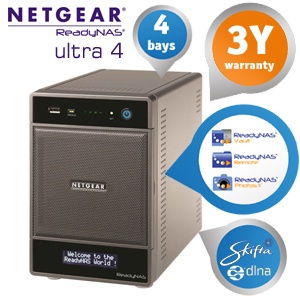 iBood - NETGEAR RNDU4000 ReadyNAS Ultra 4, 4-bay Network Attached Storage zonder schijven