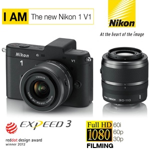 iBood - Nikon 1 V1 Kit met 10-30mm en 30-110mm objectief iBood - Nikon 1 V1 Kit met 10-30mm en 30-110mm objectief