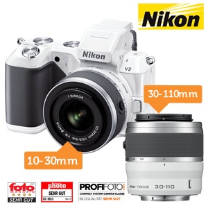 iBood - Nikon 1 V2 digitale camera met 10-30mm en 30-110mm VR Lenskit iBood - Nikon 1 V2 digitale camera met 10-30mm en 30-110mm VR Lenskit