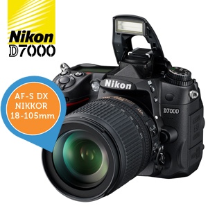 iBood - NIKON D7000 spiegelreflexcamera met AF-S DX NIKKOR 18-105mm f3.5-5.6G ED VR objectief