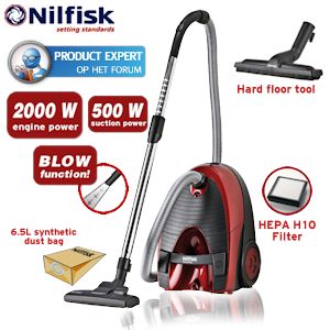 iBood - Nilfisk Action Plus Parket 2000W stofzuiger met 500W zuigkracht en blaasfunctie iBood - Nilfisk Action Plus Parket 2000W stofzuiger met 500W zuigkracht en blaasfunctie
