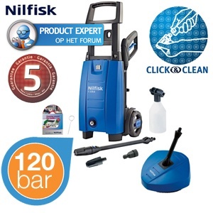 iBood - Nilfisk C120.6-6 PC X-Tra hogedrukreiniger met 120 bar, patiocleaner en 5 jaar garantie