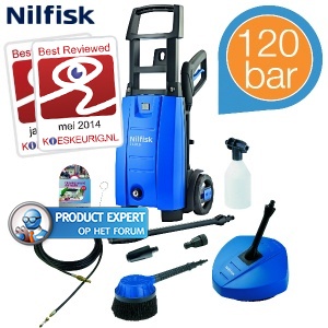 iBood - Nilfisk C120.6-6 PCAD X-TRA Hogedrukreiniger met Patiocleaner, veel accessoires en 5 jaar garantie!