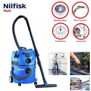 iBood - Nilfisk Multi 20 nat- en droogzuiger met 1400W, voor in en om het huis iBood - Nilfisk Multi 20 nat- en droogzuiger met 1400W, voor in en om het huis