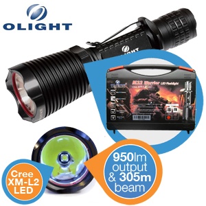 iBood - Olight tactische LED zaklamp met 950 lumen en 4 standen in luxe in opbergkoffer