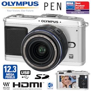 iBood - Olympus E-P1 Digital Pen Camera met 12 Megapixel en HD Filmen met Scherptediepteregeling iBood - Olympus E-P1 Digital Pen Camera met 12 Megapixel en HD Filmen met Scherptediepteregeling