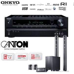 iBood - Onkyo 3D Receiver met 3x HDMI 1.4a plus Canton CD 1000.2 Speakerset