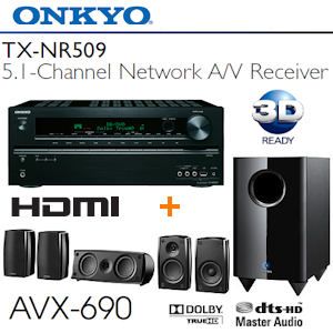 iBood - Onkyo AVX-690 5.1 Netwerk A/V Receiver compleet met speakers en subwoofer iBood - Onkyo AVX-690 5.1 Netwerk A/V Receiver compleet met speakers en subwoofer