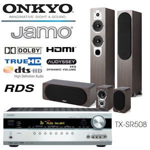 iBood - OnkyoTX-SR508 7.1 Receiver met 5 HDMI 1.4 Aansluitingen en de Jamo 426 HCS 3 5.0 Speakerset iBood - OnkyoTX-SR508 7.1 Receiver met 5 HDMI 1.4 Aansluitingen en de Jamo 426 HCS 3 5.0 Speakerset
