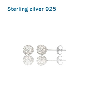 iBood - Oorbellen in Sterling zilver gevuld met Swarovski kristallen