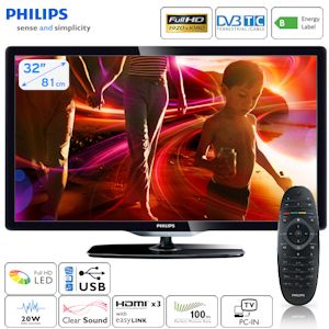 iBood - Philips 32inch LED-backlit Full-HD LCD TV met 100 Hz, geïntegreerde MPEG-4-tuner en 3x HDMI iBood - Philips 32inch LED-backlit Full-HD LCD TV met 100 Hz, geïntegreerde MPEG-4-tuner en 3x HDMI